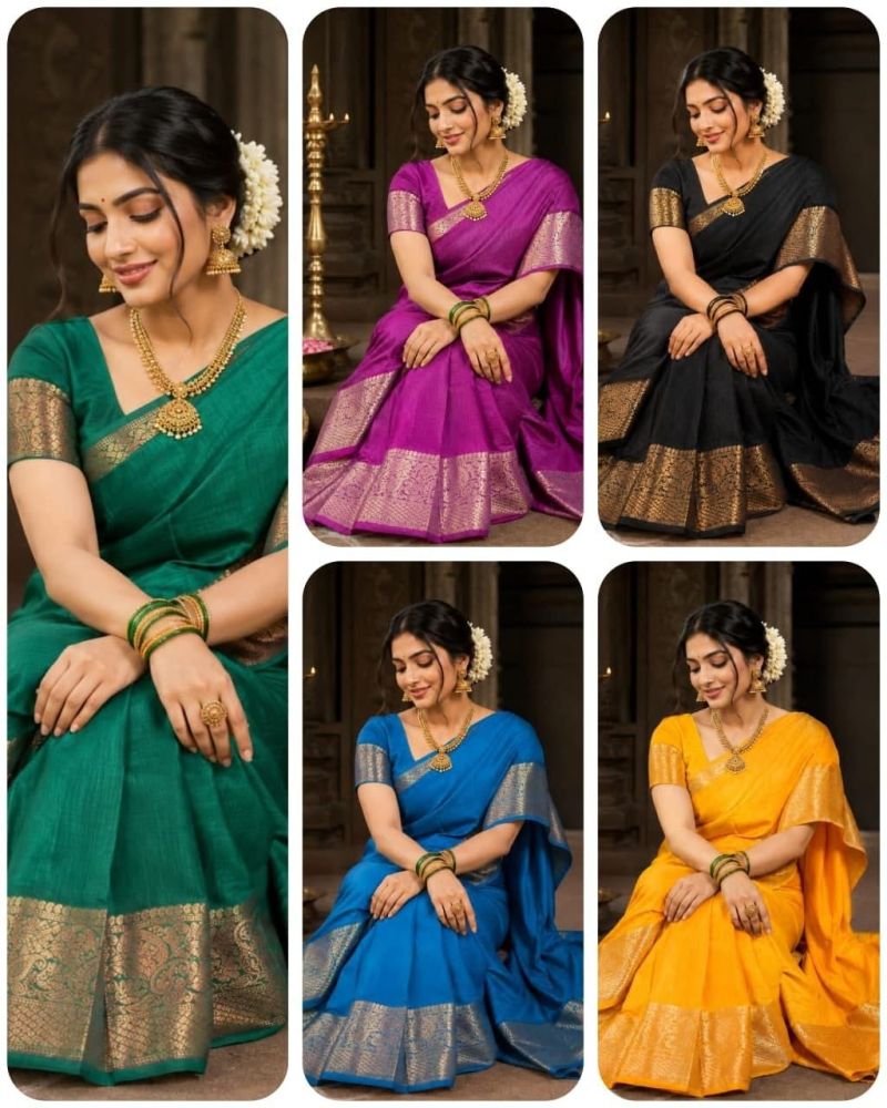 Aab Ambrapali Mercerised Silk Border Design Saree Catalog — Wholesale, Vardan Ethnic wholesale from Surat — view 10