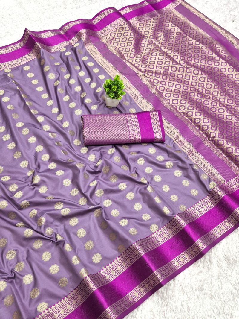 Aab Ganga Mercerised Silk Weaving Work Saree Collection