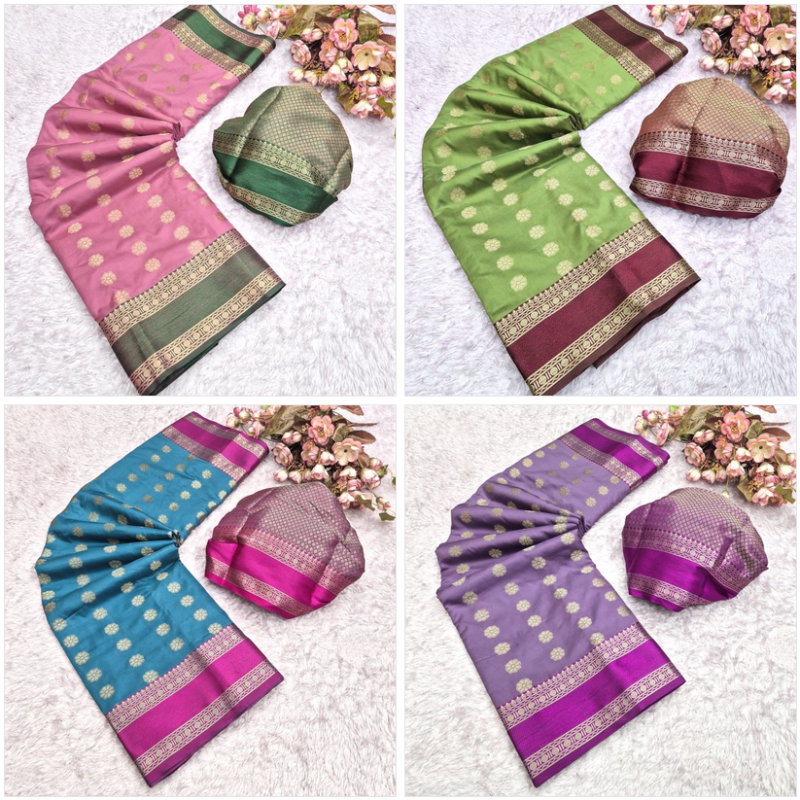 Aab Ganga Mercerised Silk Weaving Work Saree Collection — Festival Sarees, Vardan Ethnic wholesale from Surat — view 9