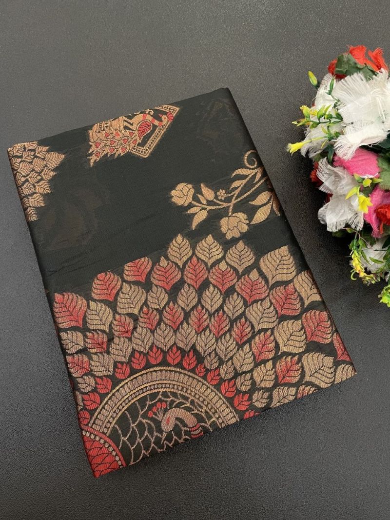 Aab Ne Ruchi Lichi Silk Jacquard Work Saree Catalog — Wholesale Sarees, Vardan Ethnic wholesale from Surat — view 5