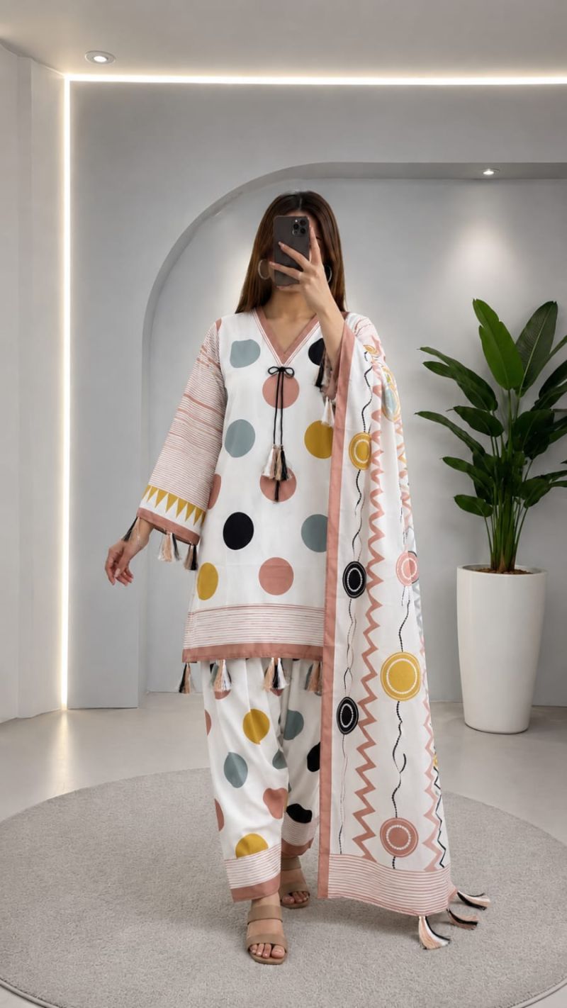 Afsana Armani Satin Digital Printed Farshi Salwar Kameez Catalog — Wholesale Kurti Pant Set, Afsana wholesale from Surat — view 4