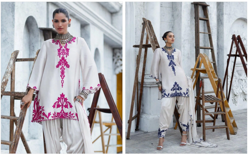 Afsana Gauri Rayon Embroidered Readymade  Salwar Suit — Wholesale Pakistani Suits, Afsana wholesale from Surat — view 7