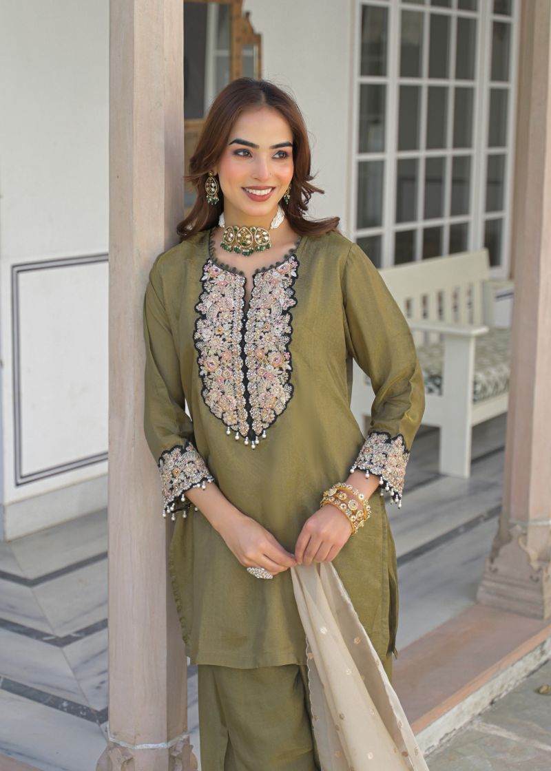 Afsana Jardosi Viscose Simmer Jardosi Cord Work Farshi Salwar Kameez — Wholesale Salwar Suits, Vardan Ethnic wholesale from Surat — view 5