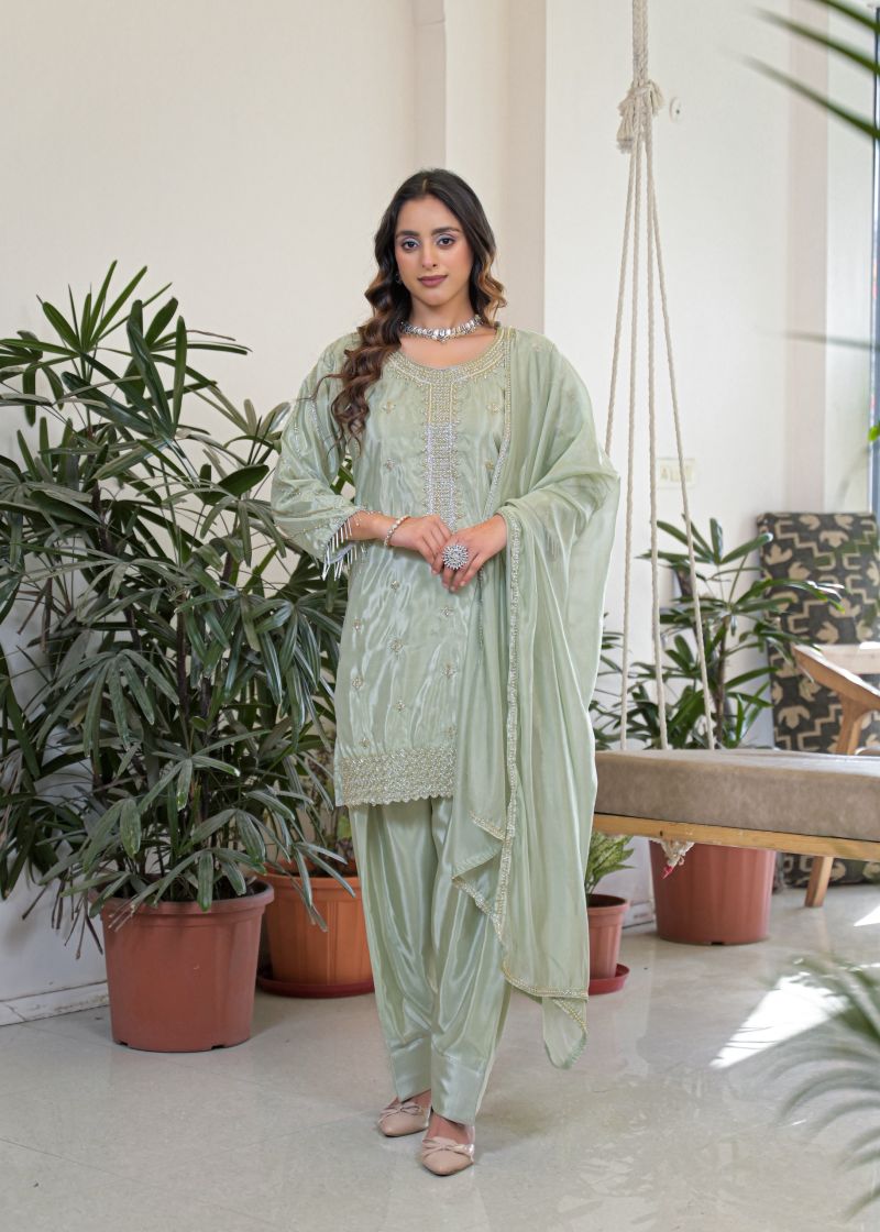 Afsana Mahi Crepe Silk Beats Work Designer Salwar Kameez — Wholesale Readymade Suit, Afsana wholesale from Surat — view 2