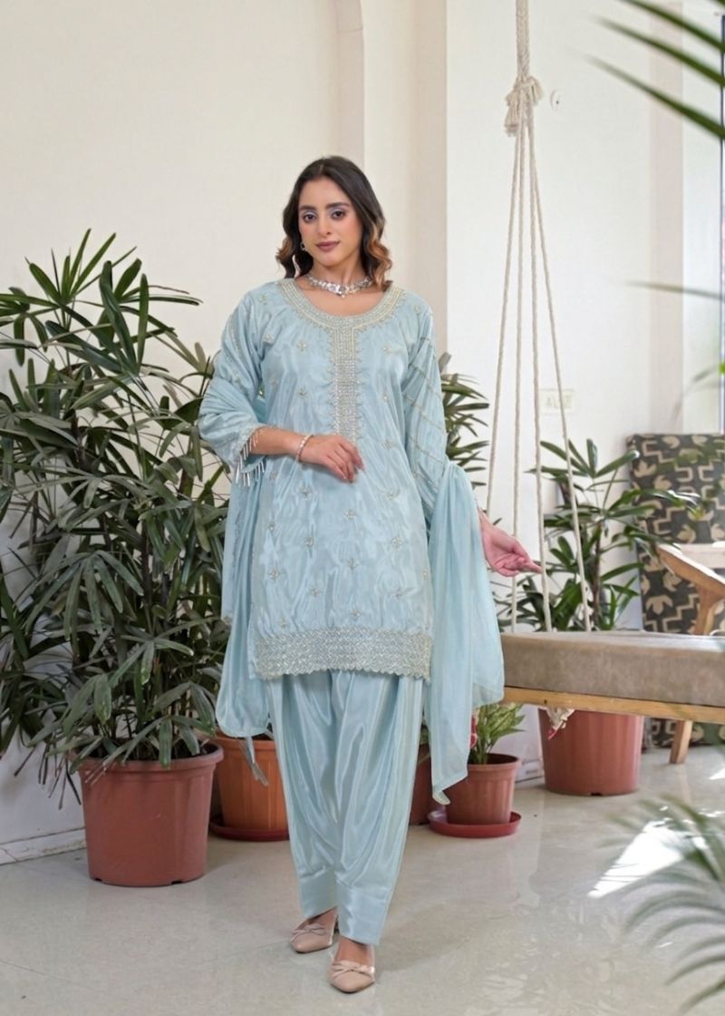 Afsana Mahi Crepe Silk Beats Work Designer Salwar Kameez — Wholesale Readymade Suit, Afsana wholesale from Surat — view 4