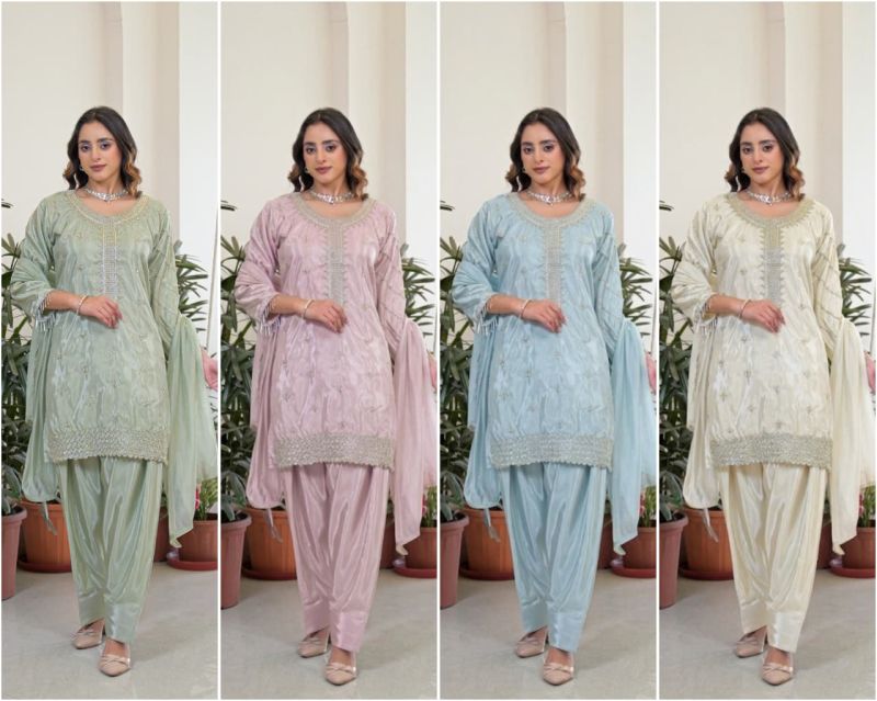 Afsana Mahi Crepe Silk Beats Work Designer Salwar Kameez — Wholesale Readymade Suit, Afsana wholesale from Surat — view 3