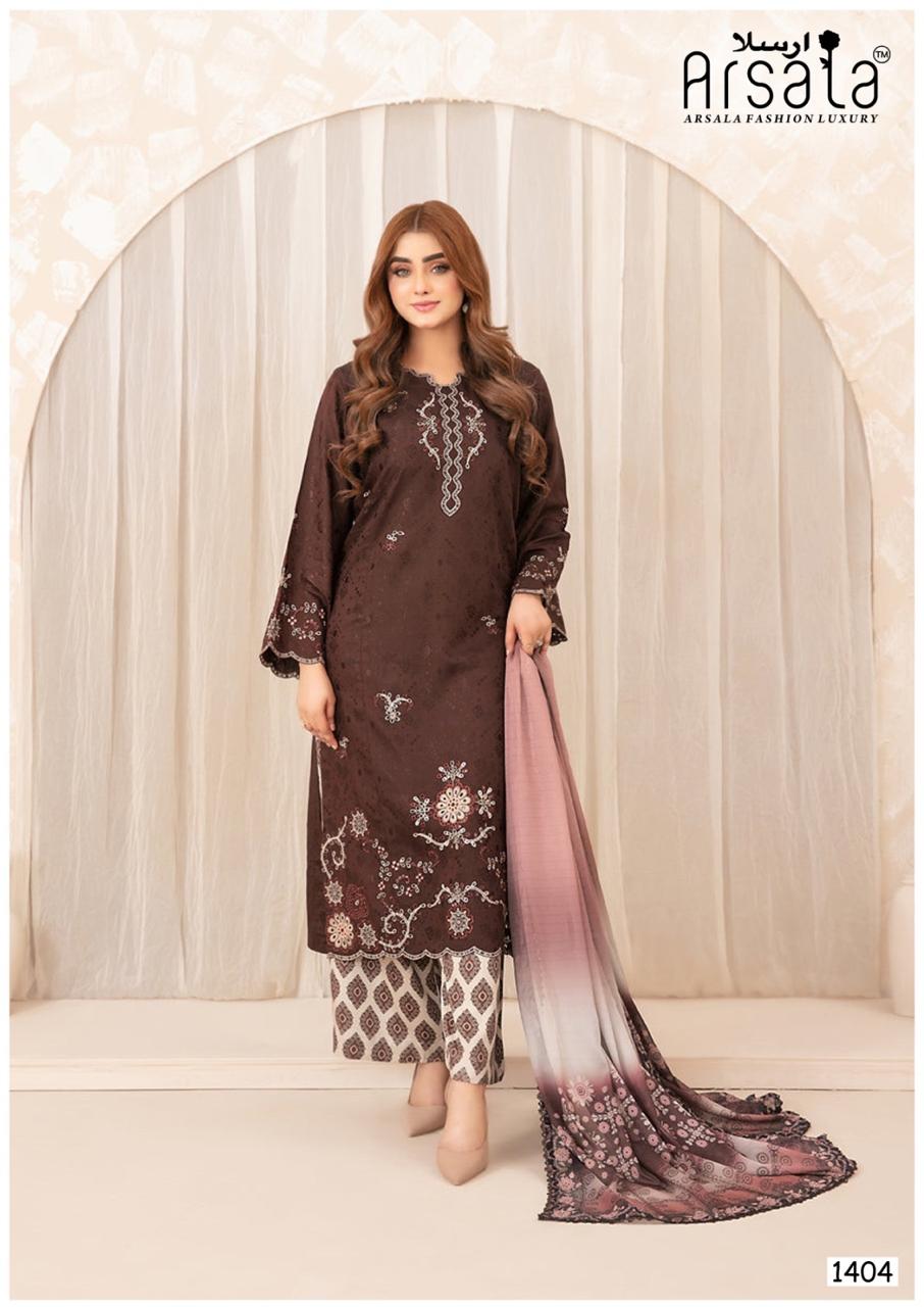 arsala Amira Vol 14  karachi dress Material — Cotton Dress Material, Vardan Ethnic wholesale from Surat — view 7
