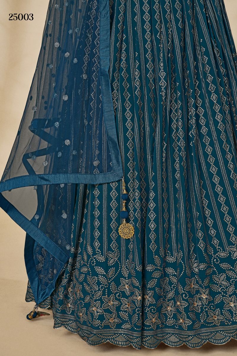 Arya Volume Vol 39 Georgette Thread Mirror Work Lehenga Choli — Wholesale Lehenga, Vardan Ethnic wholesale from Surat — view 8