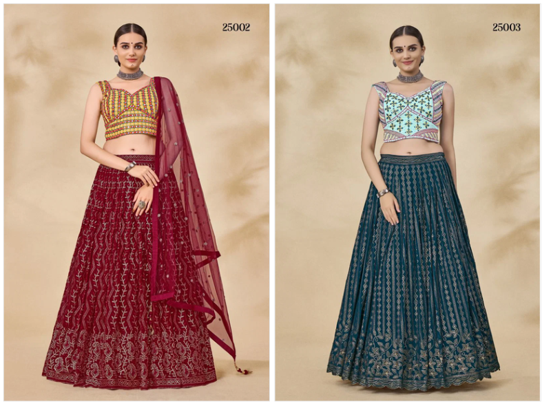 Arya Volume Vol 39 Georgette Thread Mirror Work Lehenga Choli — Wholesale Lehenga, Vardan Ethnic wholesale from Surat — view 11