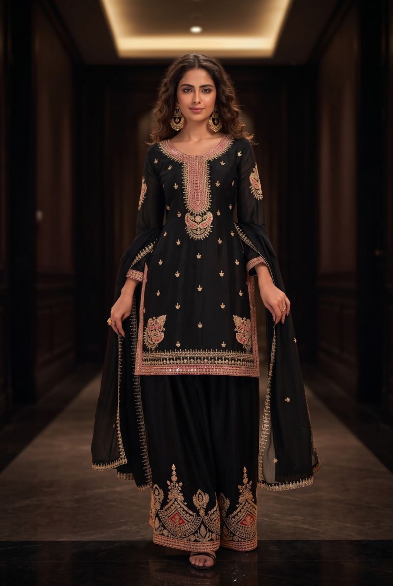 Aurraa Haseen Chinon Embroidered Readymade Salwar Kameez — Designer Readymade Suits, MPA wholesale from Surat — view 7