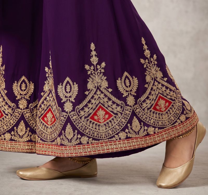 Aurraa Haseen Chinon Embroidered Readymade Salwar Kameez — Designer Readymade Suits, MPA wholesale from Surat — view 4