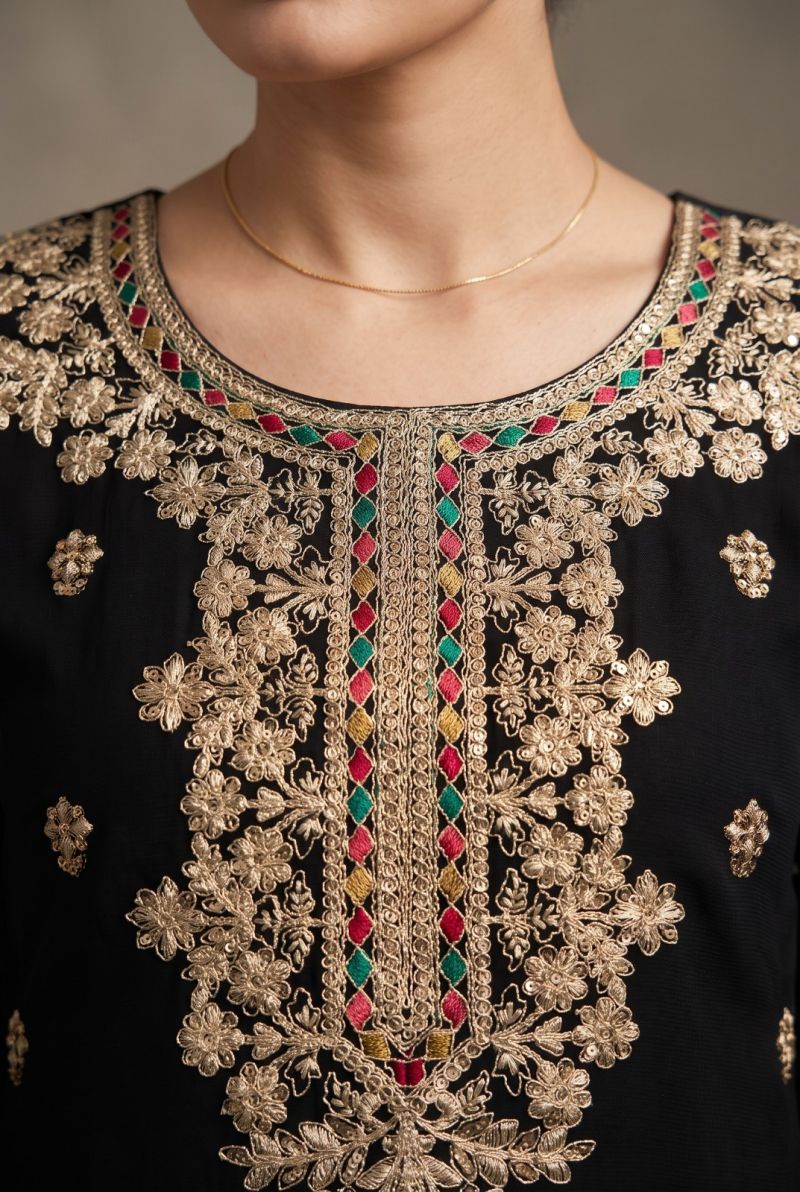 Aurraa Kathaa Chinon Embroidered Designer Readymade Salwar Suit — Wholesale Readymade Suit, Vardan Ethnic wholesale from Surat — view 6