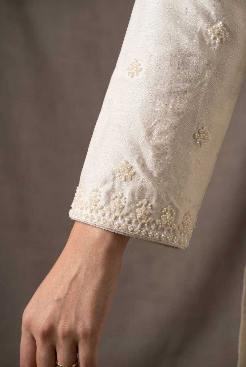 Aurraa Leena Chinon Beads Work Kurti Sharara With Dupatta Catalog — Wholesale Salwar Suits, Vardan Ethnic wholesale from Surat — view 6