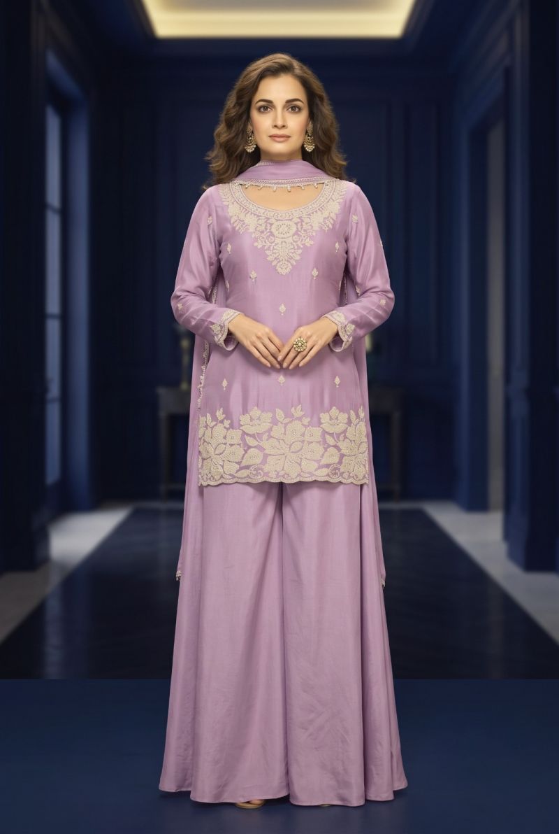 Aurraa Neela Chinon Beads Work Kurti With Bottom Dupatta Set — Wholesale Readymade Suit, MPA wholesale from Surat — view 6