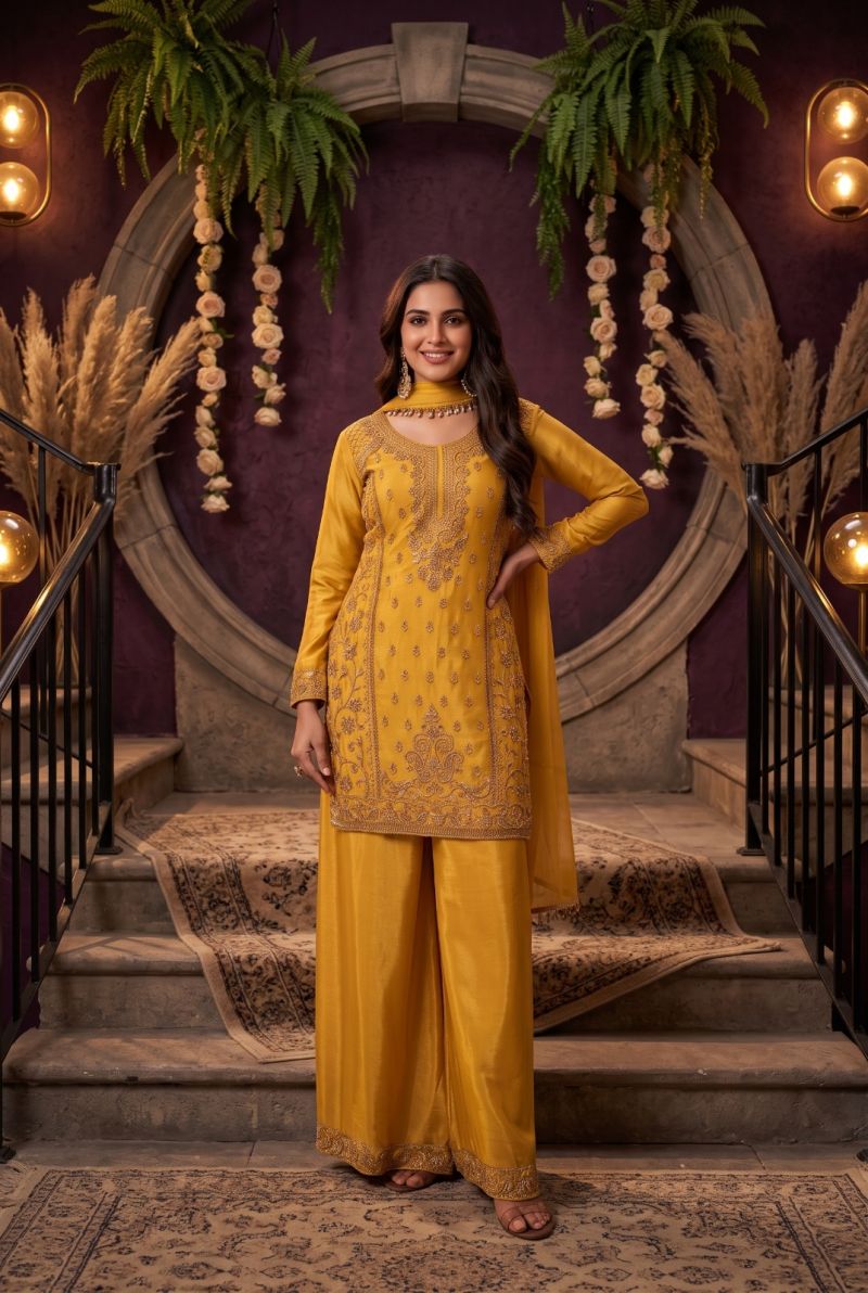 Aurraa Reema Chinon Beads Work Salwar Kameez Catalog — Wholesale Readymade Suit, Vardan Ethnic wholesale from Surat — view 2