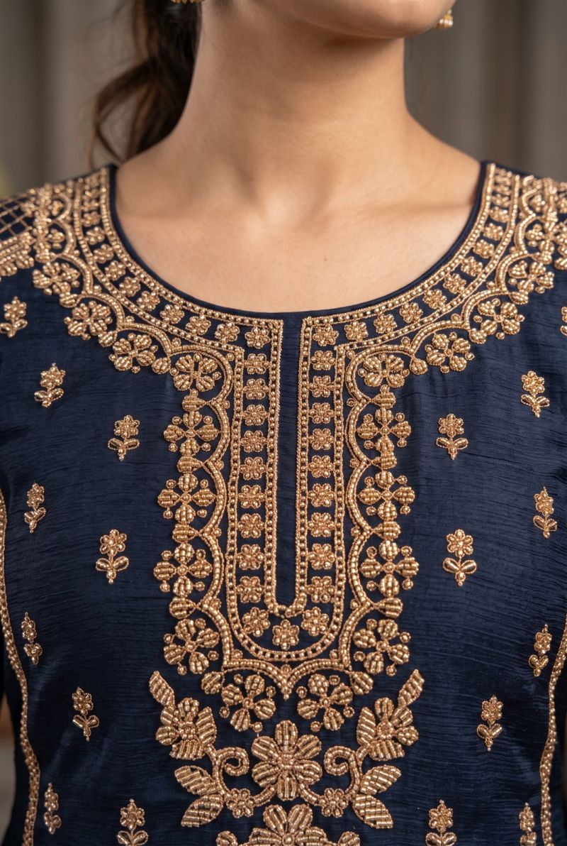Aurraa Reema Chinon Beads Work Salwar Kameez Catalog — Wholesale Readymade Suit, Vardan Ethnic wholesale from Surat — view 3