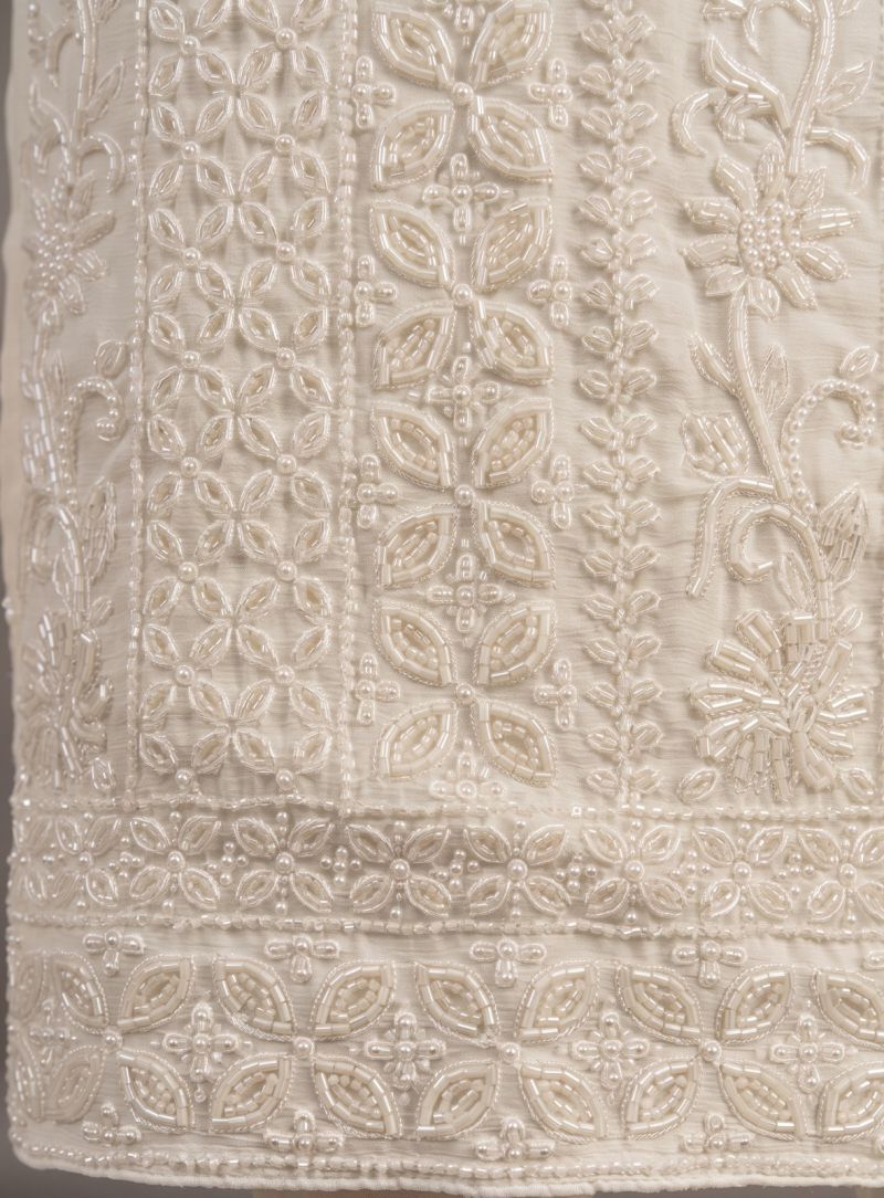 Aurraa Servani Chinon Beads Work Kurti With Sharara Dupatta Set — Wholesale Designer Salwar Suits, MPA wholesale from Surat — view 6