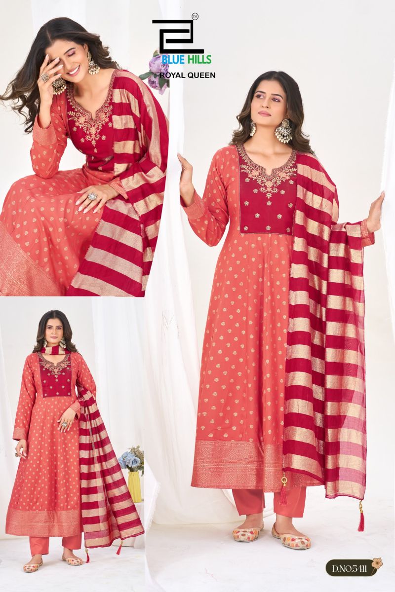 Blue Hills Royal Queen RayonThread Work Kurti With Bottom Dupatta Set — Rayon Kurti, Blue Hills wholesale from Surat — view 2