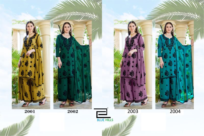 Blue Hills Black Bunny Vol 30 Rayon With Thread Work Kurti Set — Rayon Kurti, MPA wholesale from Surat — view 2