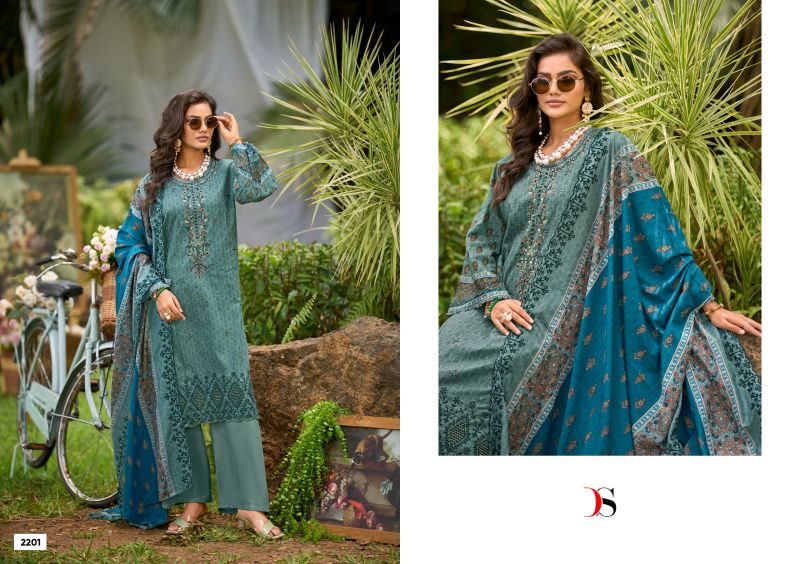 Deepsy Bin Saeed Vol 22 Cotton With Embroidery Catalog — Wholesale Salwar Suits, Vardan Ethnic wholesale from Surat — view 7
