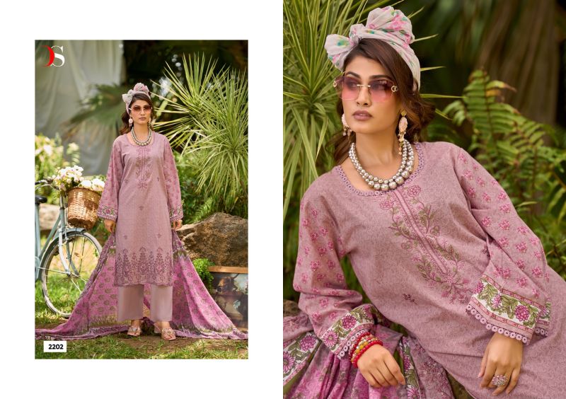 Deepsy Bin Saeed Vol 22 Cotton With Embroidery Catalog — Wholesale Salwar Suits, Vardan Ethnic wholesale from Surat — view 8