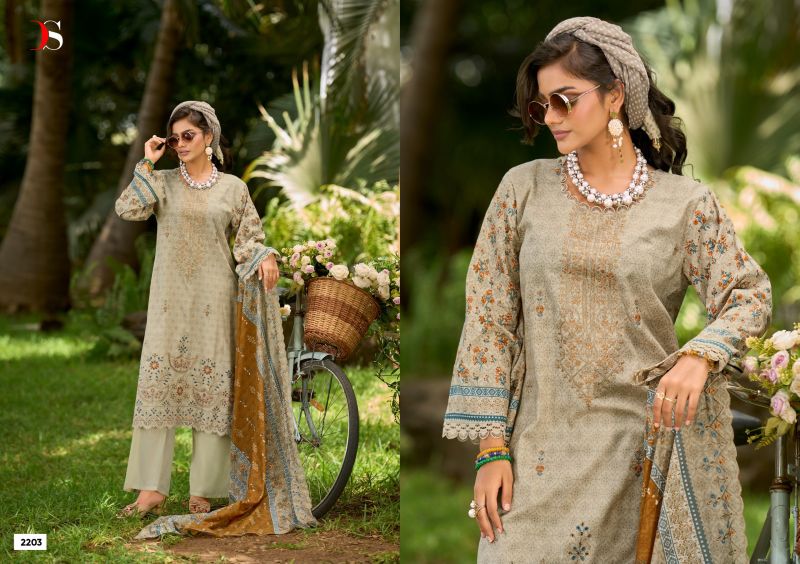 Deepsy Bin Saeed Vol 22 Cotton With Embroidery Catalog — Wholesale Salwar Suits, Vardan Ethnic wholesale from Surat — view 9