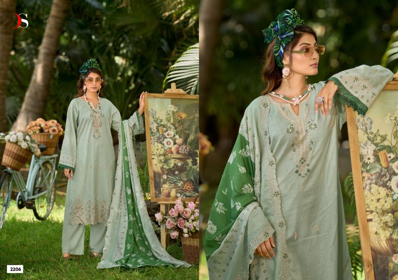 Deepsy Bin Saeed Vol 22 Cotton With Embroidery Catalog — Wholesale Salwar Suits, Vardan Ethnic wholesale from Surat — view 3