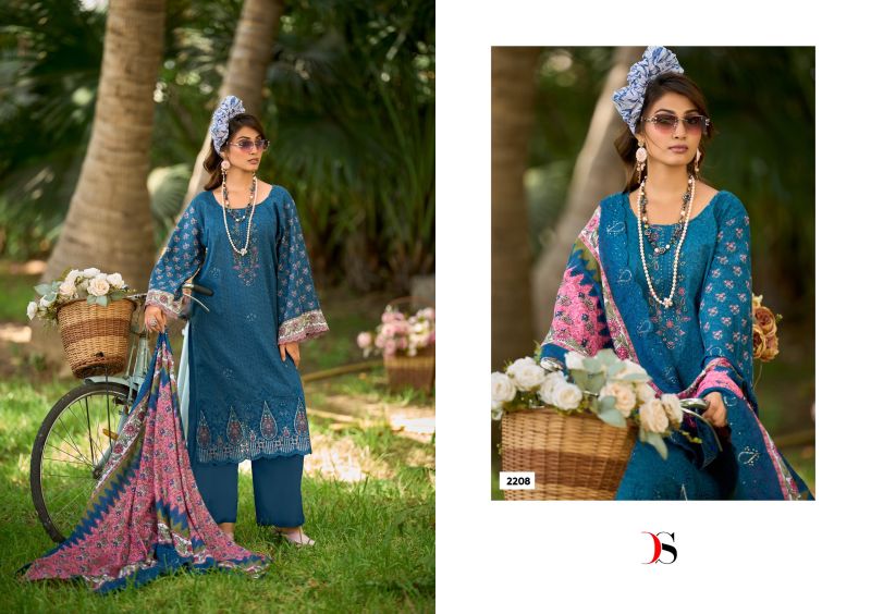 Deepsy Bin Saeed Vol 22 Cotton With Embroidery Catalog — Wholesale Salwar Suits, Vardan Ethnic wholesale from Surat — view 5