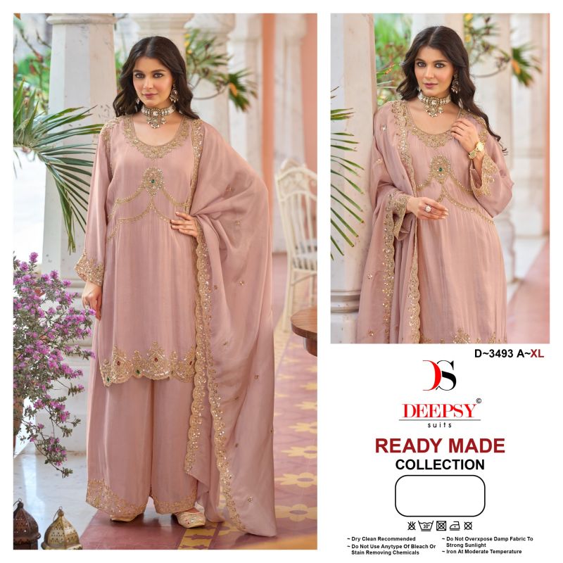 Deepsy D 3493 A To D Readymade Viscose Beats Work Salwar Kameez