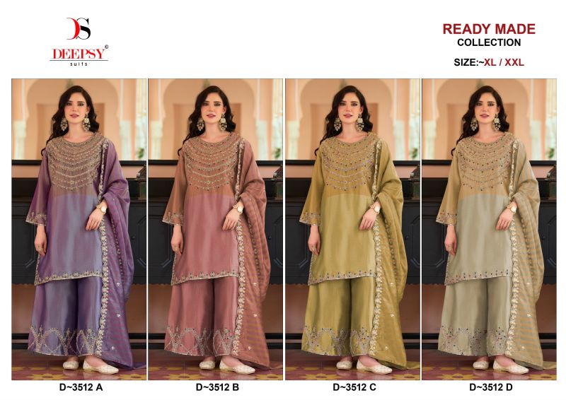 Deepsy D 3512 A To D Readymade Viscose  Beats Work Salwar Kameez — Designer Readymade Suits, Deepsy Suit wholesale from Surat — view 3