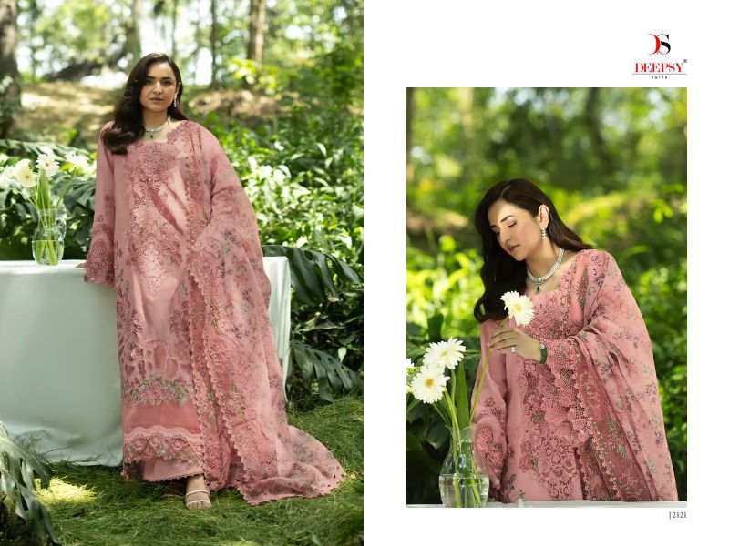 Deepsy Elaf Premium Vol 8 Cotton Embroidered Pakistani Salwar Suit — Wholesale Salwar Suits, Deepsy Suit wholesale from Surat — view 3