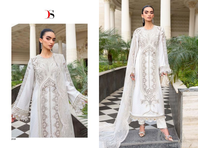 Deepsy Maria B Ultra Luxury Lawn Collection Vol 1 Cotton Embroidered Suit — Wholesale Pakistani Suits, Deepsy Suit wholesale from Surat — view 5