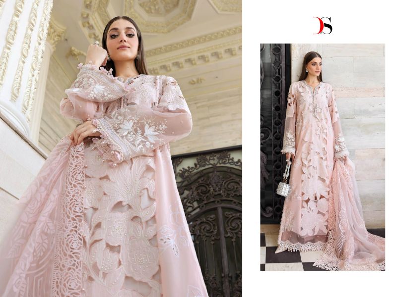 Deepsy Maria B Ultra Luxury Lawn Collection Vol 1 Cotton Embroidered Suit — Wholesale Pakistani Suits, Deepsy Suit wholesale from Surat — view 3