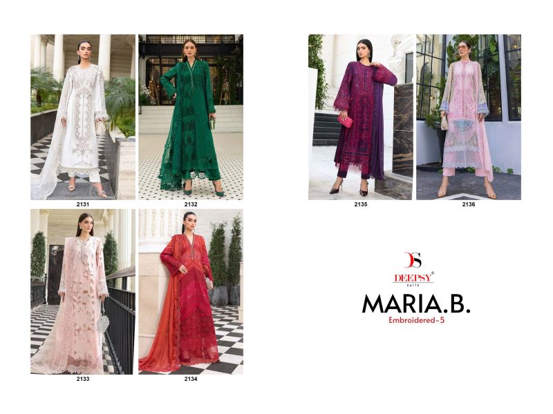 Deepsy Maria B Ultra Luxury Lawn Collection Vol 1 Cotton Embroidered Suit — Wholesale Pakistani Suits, Deepsy Suit wholesale from Surat — view 6