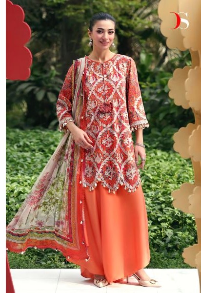 Deepsy Maria B M Print Vol 7  Readymade Cotton Embroidered Salwar Kameez