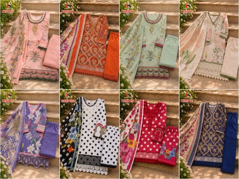 Deepsy Maria B M Print Vol 7  Readymade Cotton Embroidered Salwar Kameez — Wholesale Pakistani Suits, Deepsy wholesale from Surat — view 7