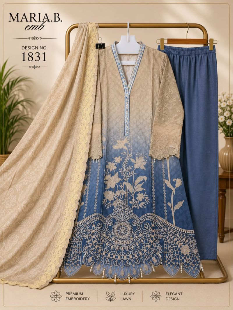 Deepsy R 1831 Cotton Dupatta Cotton Embroidered Handmade Latkan Salwar Kameez — Wholesale Cotton Kurti Pant Set, Vardan Ethnic wholesale from Surat — view 5