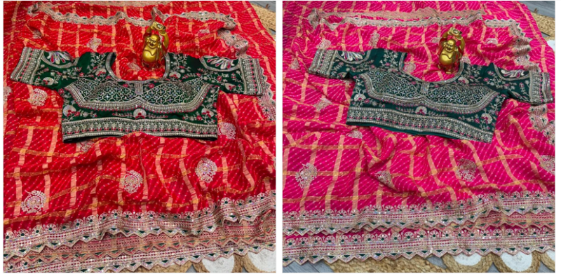 Ds 827 Panetar Chiffon Sequence Worked Saree Catalog — Wholesale Sarees, Vardan Ethnic wholesale from Surat — view 5