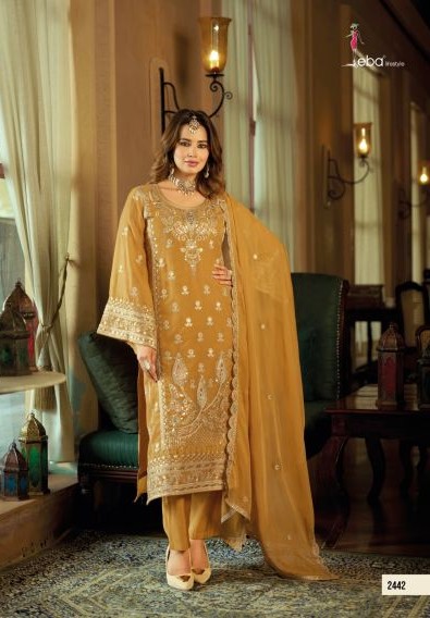 Eba Aroma Organza Embroidered Salwar Kameez Catalog