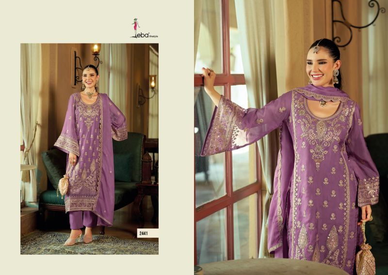 Eba Aroma Organza Embroidered Salwar Kameez Catalog — Wholesale Salwar Suits, Vardan Ethnic wholesale from Surat — view 2