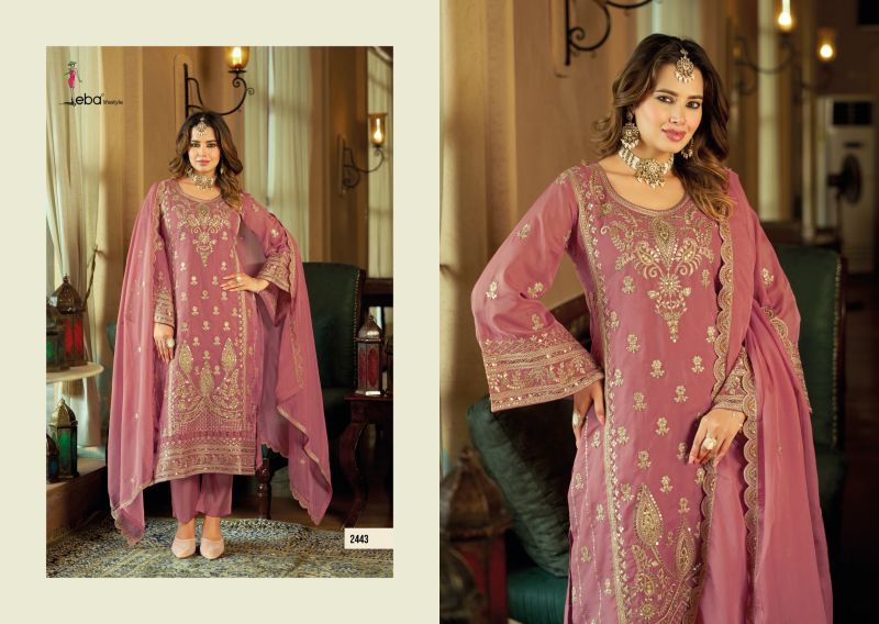 Eba Aroma Organza Embroidered Salwar Kameez Catalog — Wholesale Salwar Suits, Vardan Ethnic wholesale from Surat — view 3