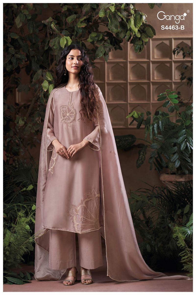 Ganga Aivoria 4463 Bemberg Silk Beads Embroidered Salwar Suit