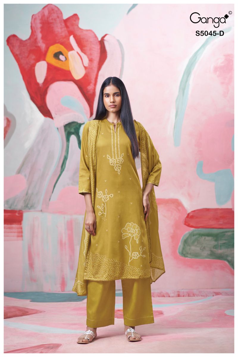 Ganga Cressa 5045 Cotton Satin Printed Salwar Kameez Catalog