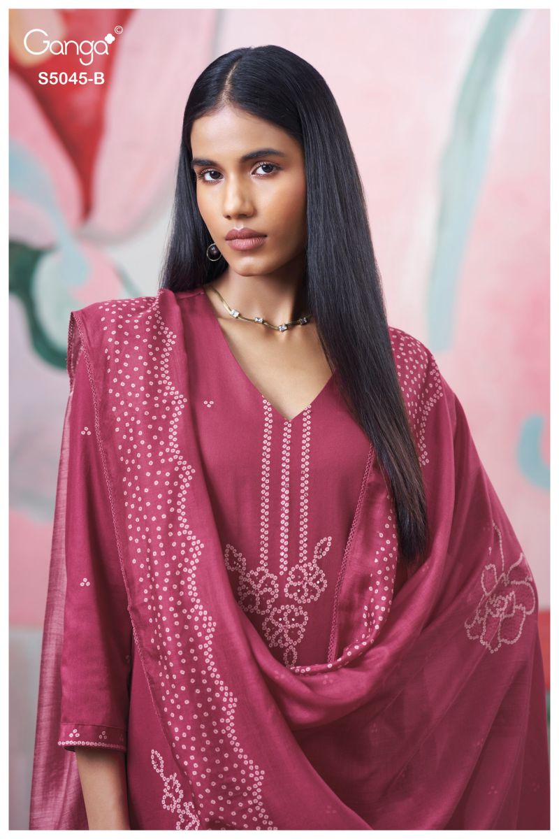 Ganga Cressa 5045 Cotton Satin Printed Salwar Kameez Catalog — Wholesale Salwar Suits, Ganga wholesale from Surat — view 6