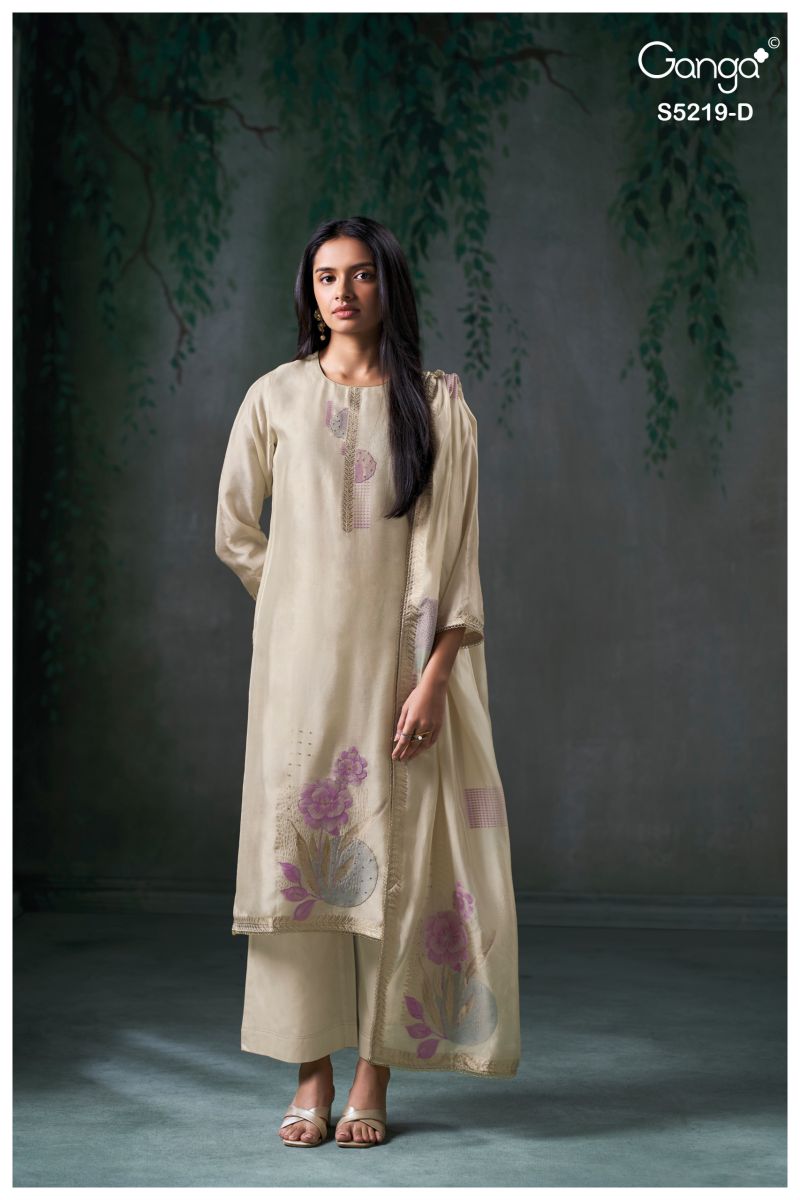 Ganga Jeeshka 5219 Woven Viscose Jacquard Work Salwar Kameez Catalog — Wholesale Salwar Suits, Vardan Ethnic wholesale from Surat — view 2