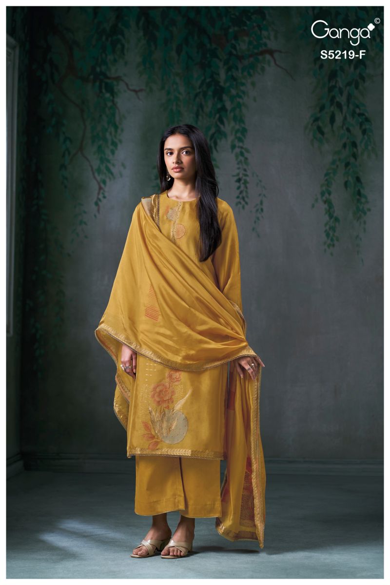 Ganga Jeeshka 5219 Woven Viscose Jacquard Work Salwar Kameez Catalog — Wholesale Salwar Suits, Vardan Ethnic wholesale from Surat — view 4