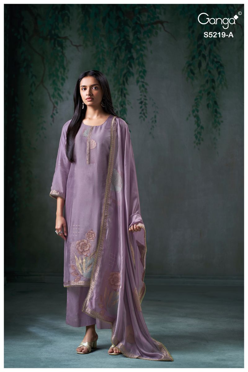 Ganga Jeeshka 5219 Woven Viscose Jacquard Work Salwar Kameez Catalog