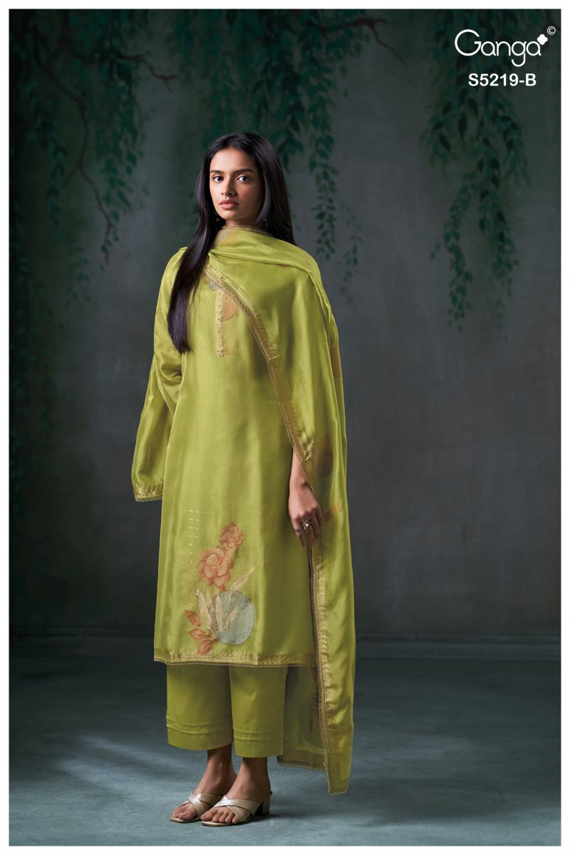 Ganga Jeeshka 5219 Woven Viscose Jacquard Work Salwar Kameez Catalog — Wholesale Salwar Suits, Vardan Ethnic wholesale from Surat — view 6