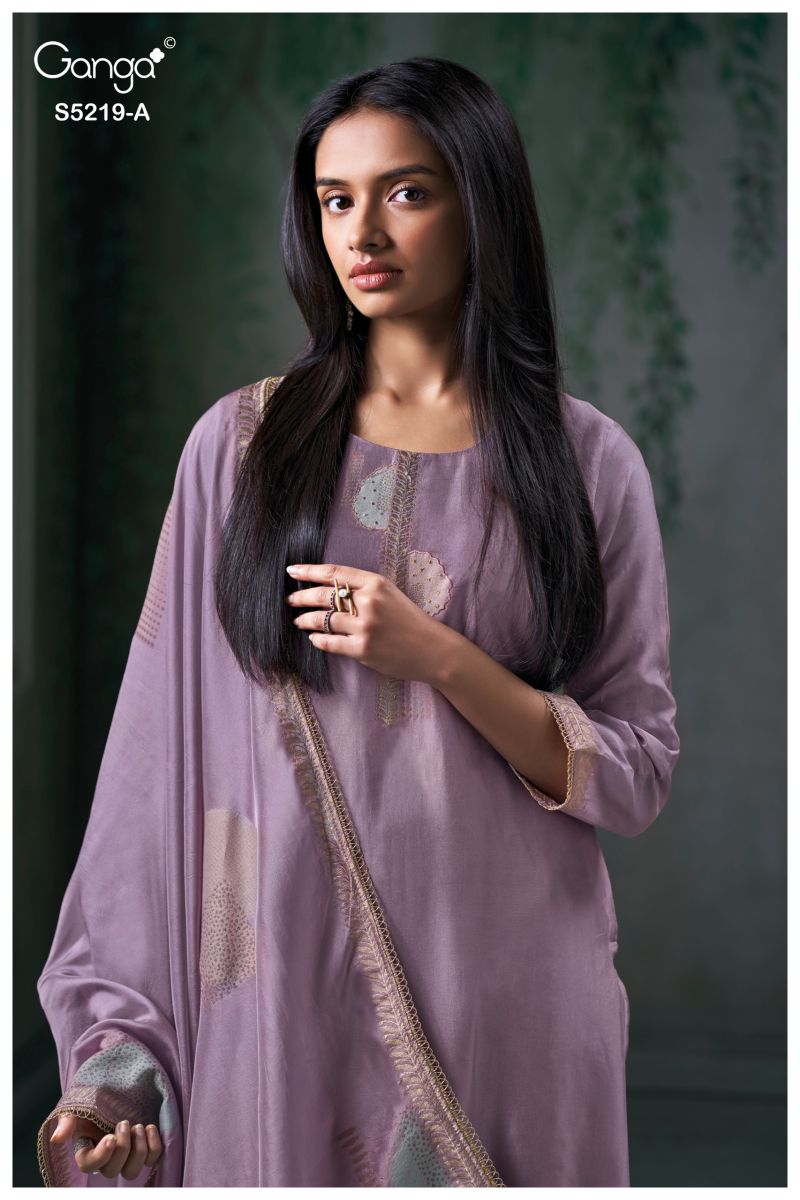 Ganga Jeeshka 5219 Woven Viscose Jacquard Work Salwar Kameez Catalog — Wholesale Salwar Suits, Vardan Ethnic wholesale from Surat — view 8