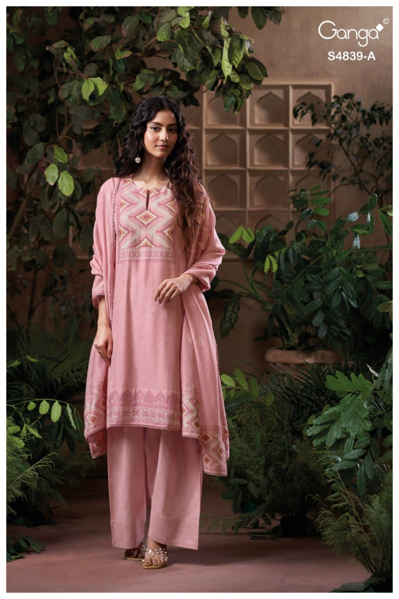 Ganga Jivara 4839 Viscose Woven Silk Jacquard Salwar Kameez Set — Wholesale Salwar Suits, Ganga wholesale from Surat — view 10